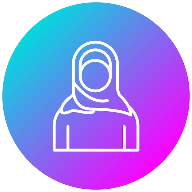 Estilo de ilustración vectorial del hijab