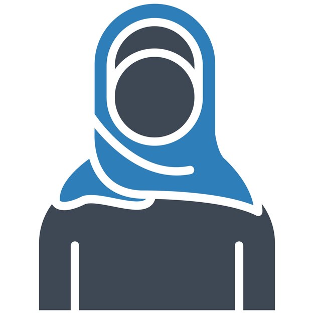 Estilo de ilustración vectorial del hijab