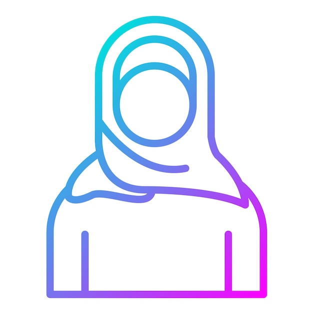Estilo de ilustración vectorial del hijab