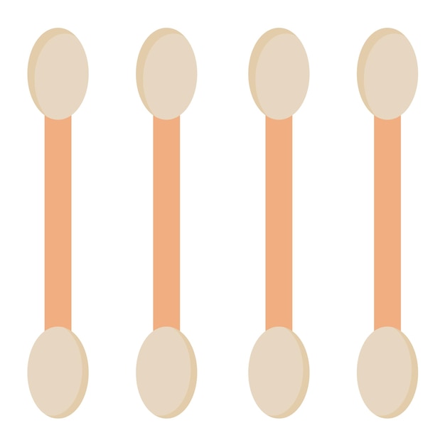 Estilo de ilustración vectorial de hisopo de algodón
