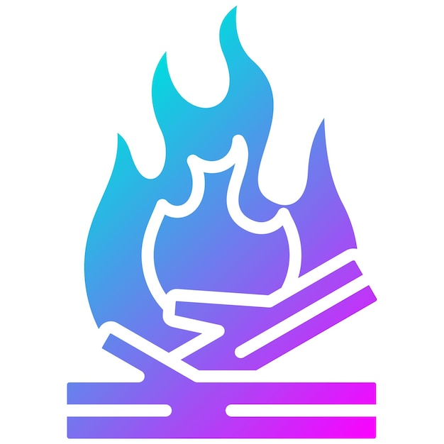 Estilo de ilustración vectorial de la hoguera