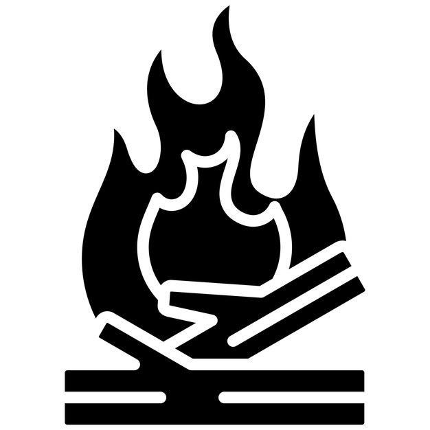 Estilo de ilustración vectorial de la hoguera