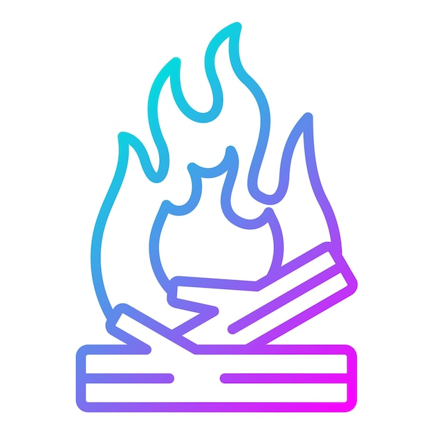 Estilo de ilustración vectorial de la hoguera