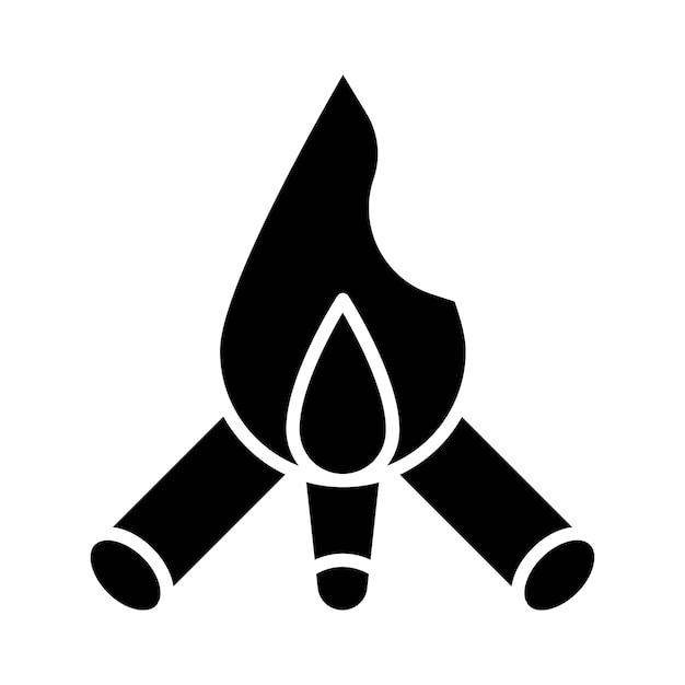 Estilo de ilustración vectorial de la hoguera