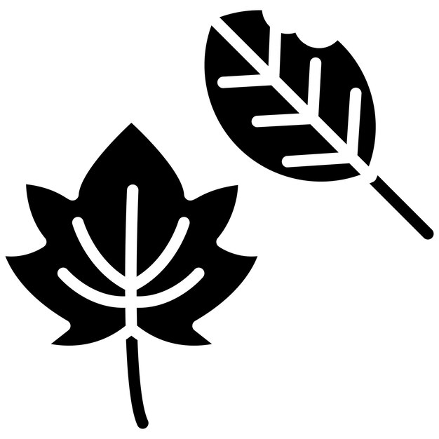 Estilo de ilustración vectorial de hojas secas