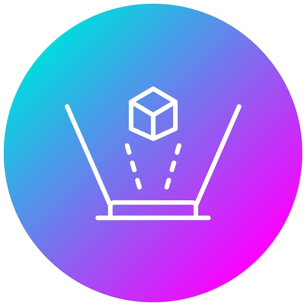 Estilo de la ilustración vectorial holográfica