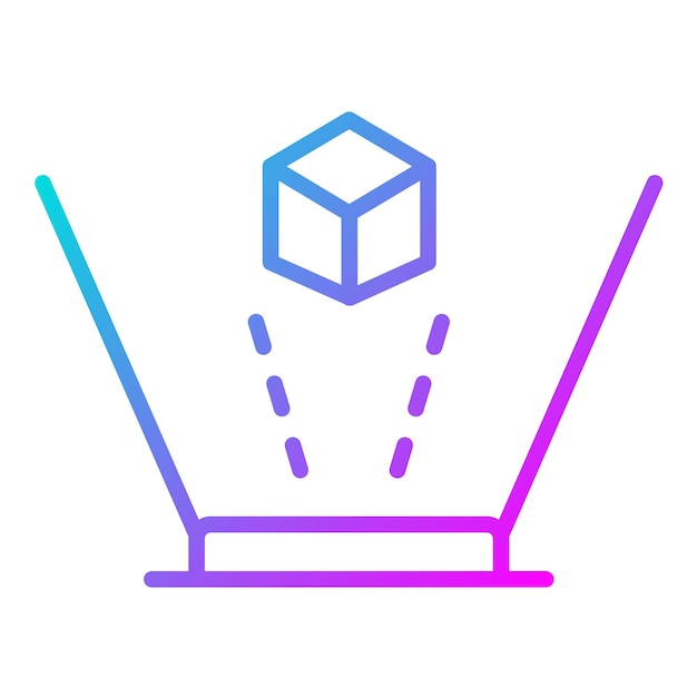 Estilo de la ilustración vectorial holográfica