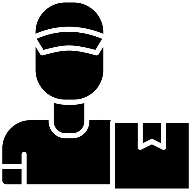 Estilo de ilustración vectorial del hombre de la entrega
