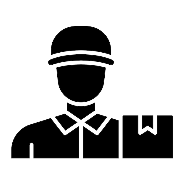 Estilo de ilustración vectorial del hombre de la entrega