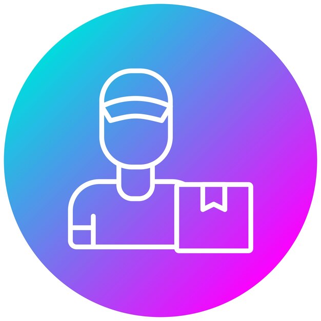 Estilo de ilustración vectorial del hombre de la entrega