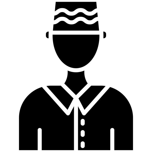 Estilo de ilustración vectorial del hombre musulmán