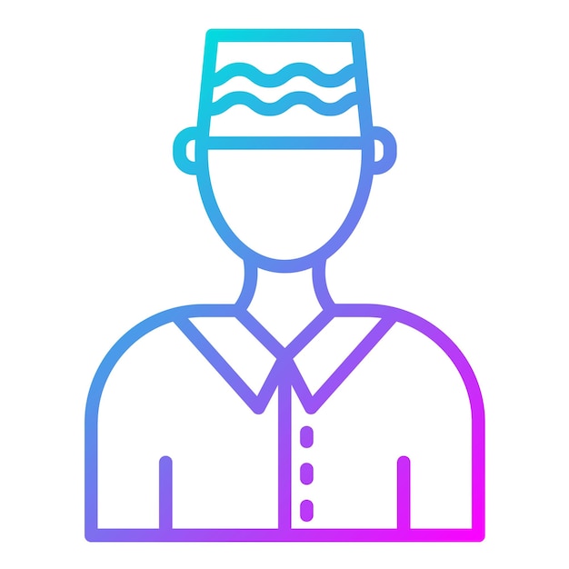 Estilo de ilustración vectorial del hombre musulmán