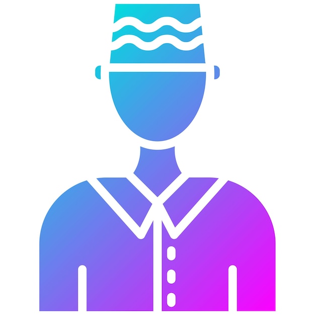 Estilo de ilustración vectorial del hombre musulmán