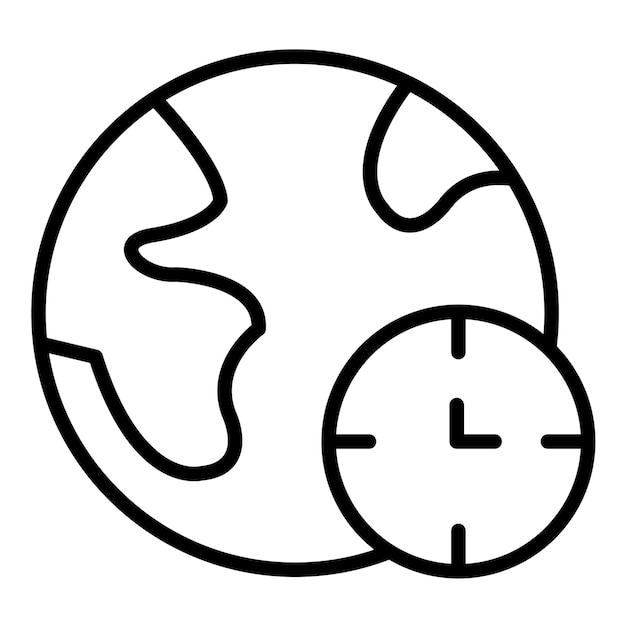 Estilo de ilustración vectorial de la hora de la Tierra