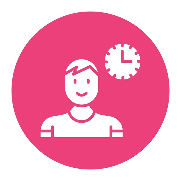 Estilo de ilustración vectorial de las horas de trabajo