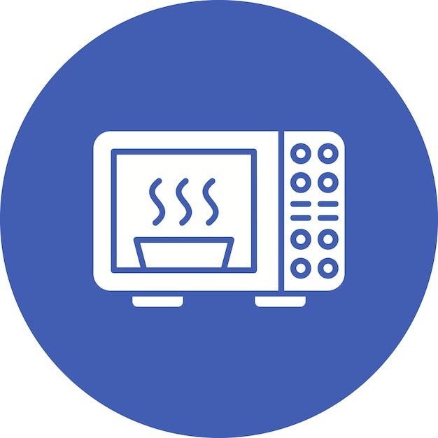 Estilo de ilustración vectorial del horno de microondas