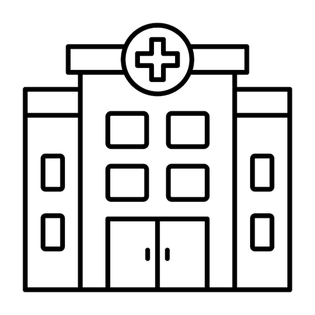 Estilo de ilustración vectorial del hospital