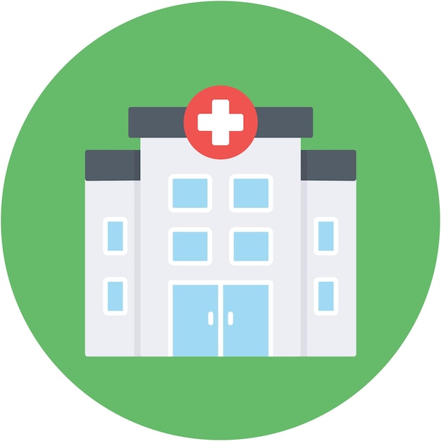 Estilo de ilustración vectorial del hospital