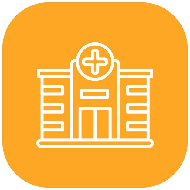 Estilo de ilustración vectorial del hospital
