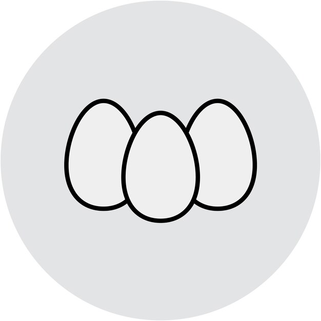 Estilo de ilustración vectorial de los huevos