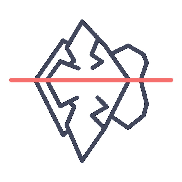 Estilo de ilustración vectorial de iceberg