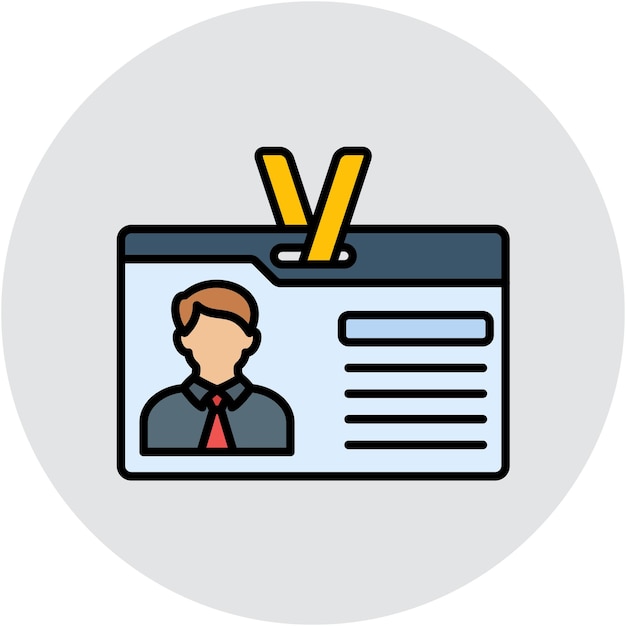 Estilo de la ilustración vectorial de identificación