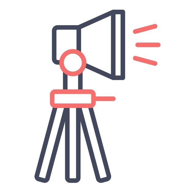 Estilo de ilustración vectorial de iluminación de estudio