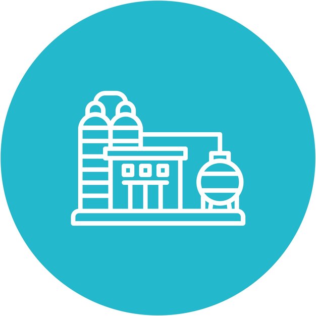 Estilo de ilustración vectorial de la industria del gas