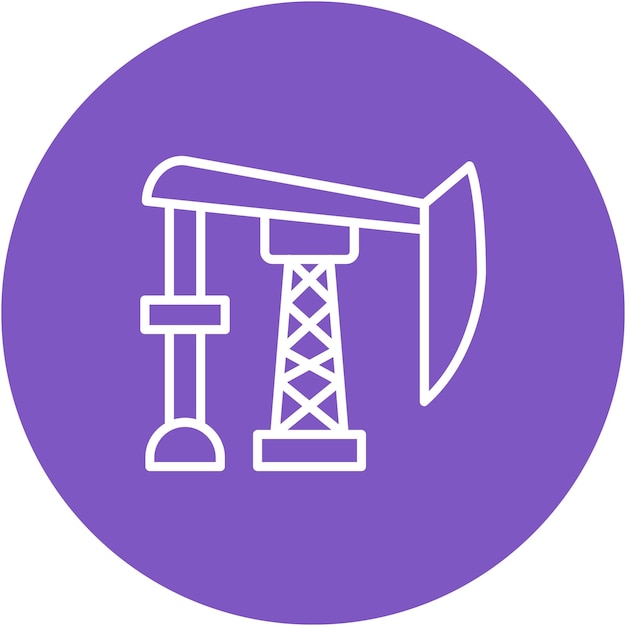 Estilo de ilustración vectorial de la industria del petróleo