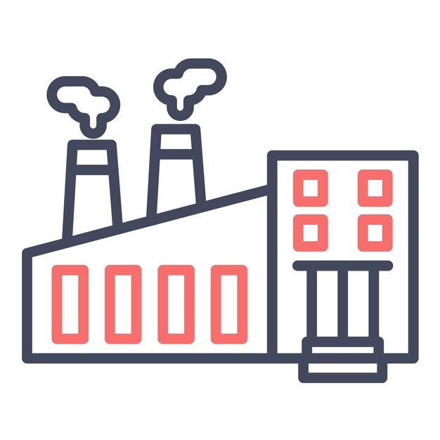 Estilo de ilustración vectorial de la industria