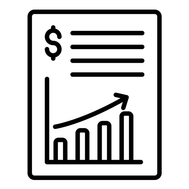 Estilo de ilustración vectorial del informe financiero