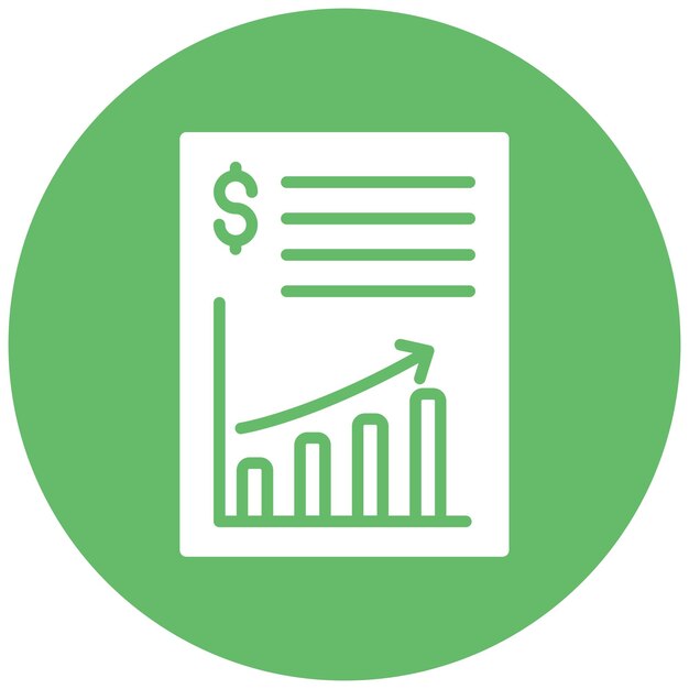 Estilo de ilustración vectorial del informe financiero