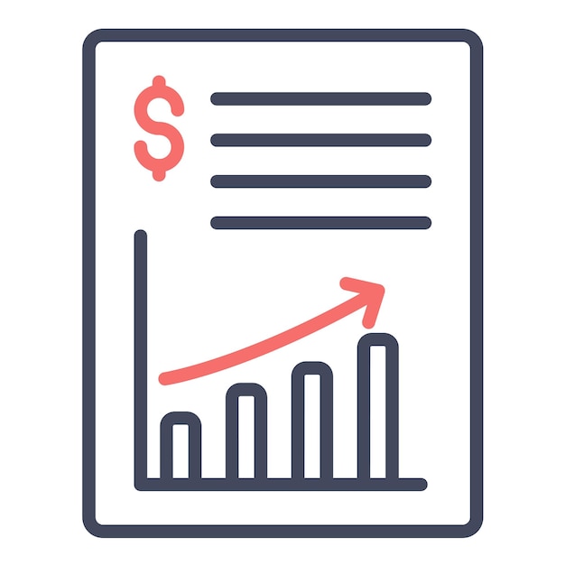 Estilo de ilustración vectorial del informe financiero