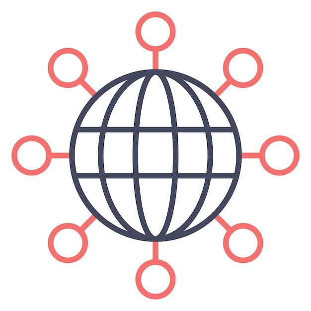 Estilo de ilustración vectorial de la infraestructura global