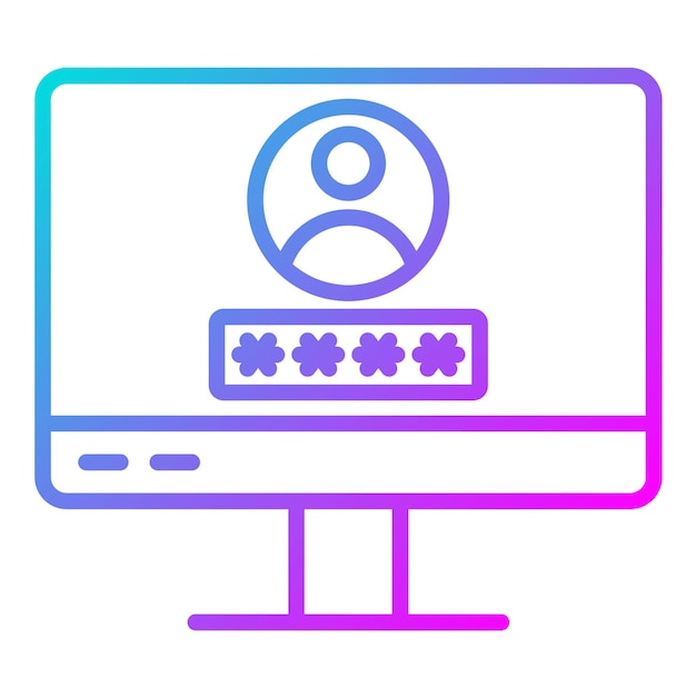 Estilo de ilustración vectorial de inicio de sesión del usuario