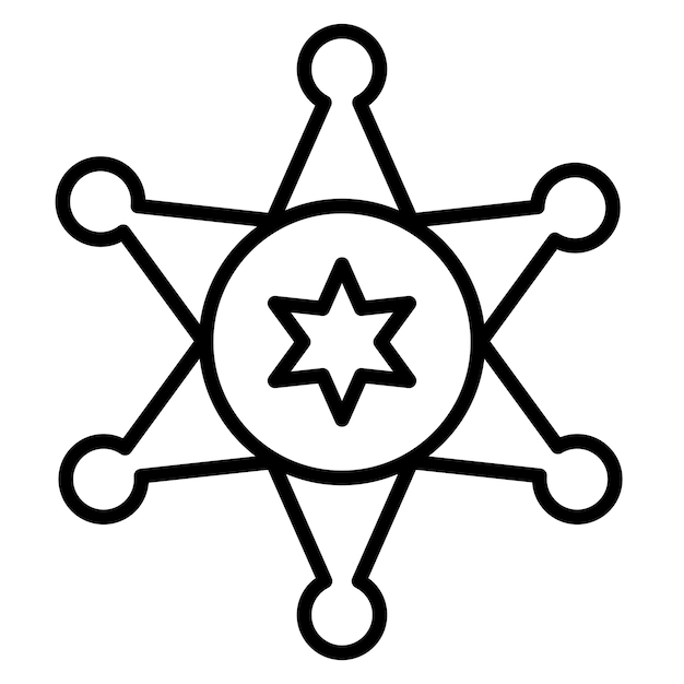 Estilo de ilustración vectorial de la insignia del alguacil