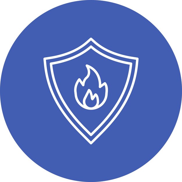 Estilo de ilustración vectorial de la insignia de bomberos