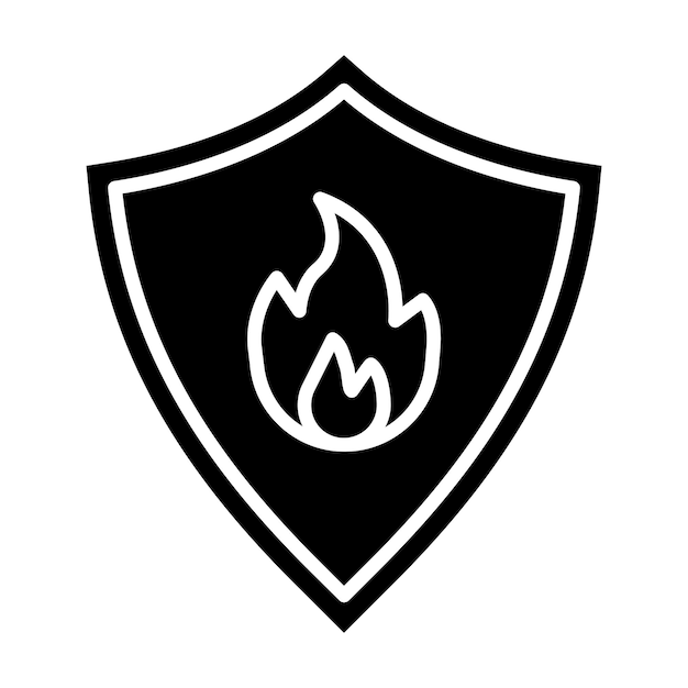 Estilo de ilustración vectorial de la insignia de bomberos