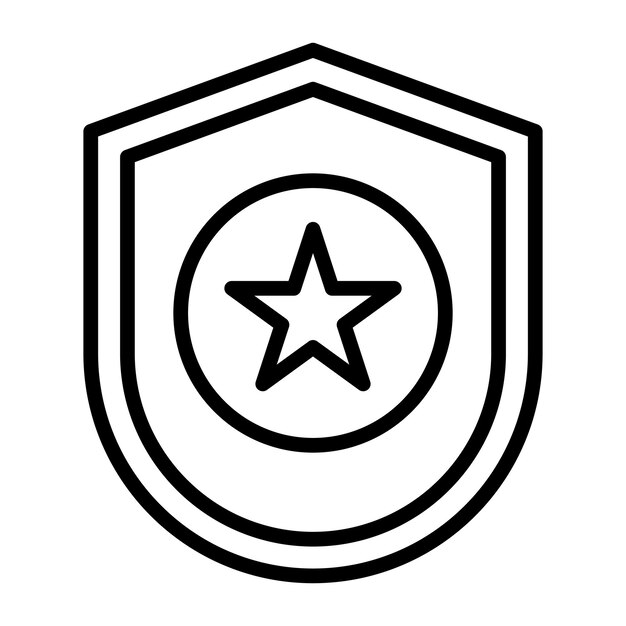 Vector estilo de ilustración vectorial de la insignia de la policía