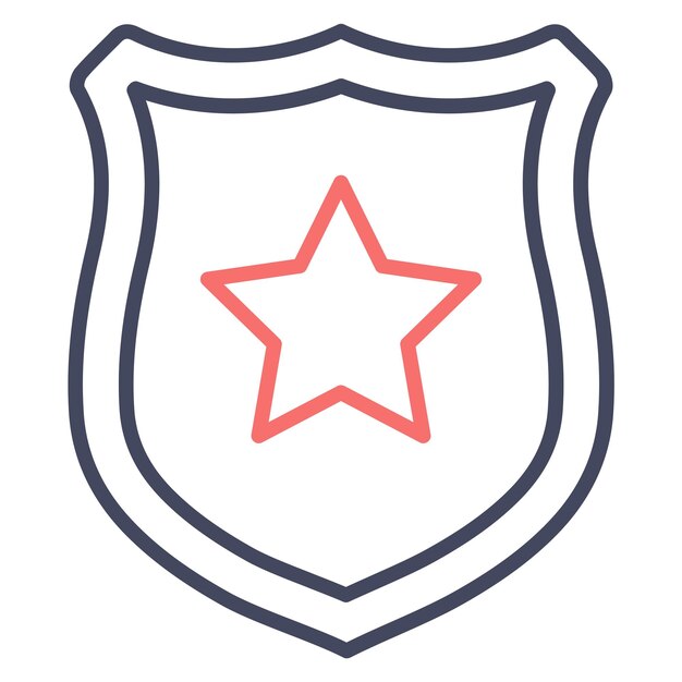 Estilo de ilustración vectorial de la insignia de la policía