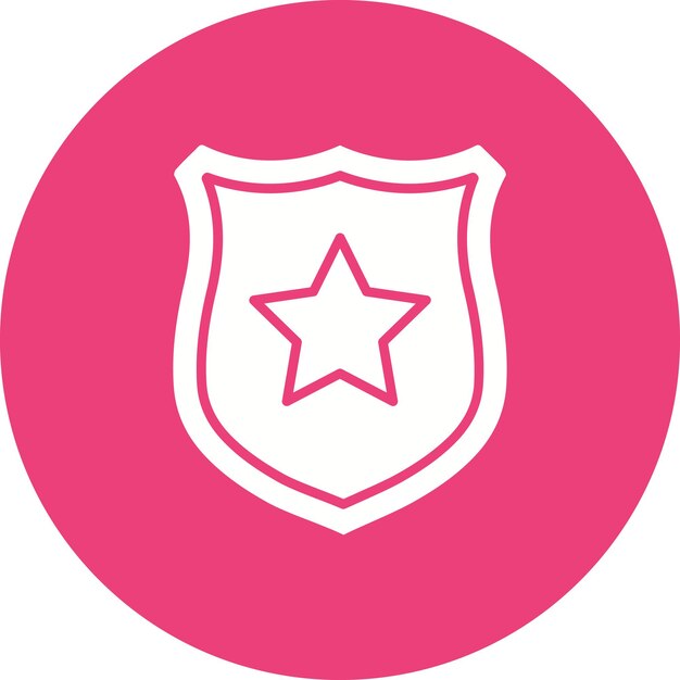 Estilo de ilustración vectorial de la insignia de la policía