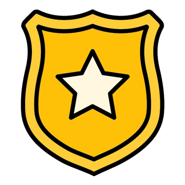 Estilo de ilustración vectorial de la insignia de la policía