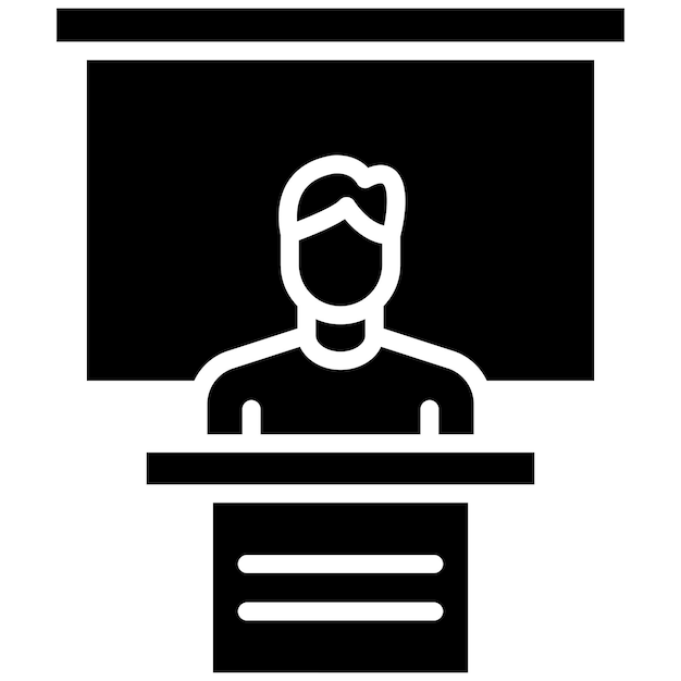 Estilo de la ilustración vectorial del instructor