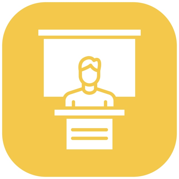 Estilo de la ilustración vectorial del instructor