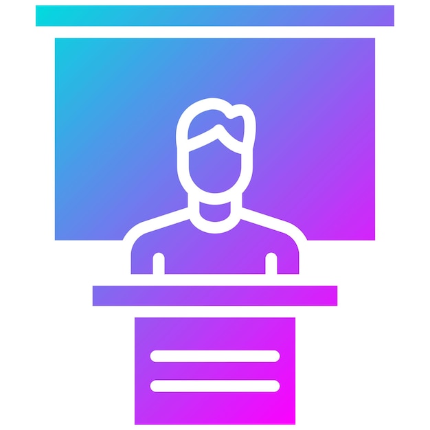 Estilo de la ilustración vectorial del instructor