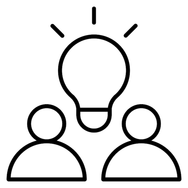 Estilo de ilustración vectorial de intercambio de ideas