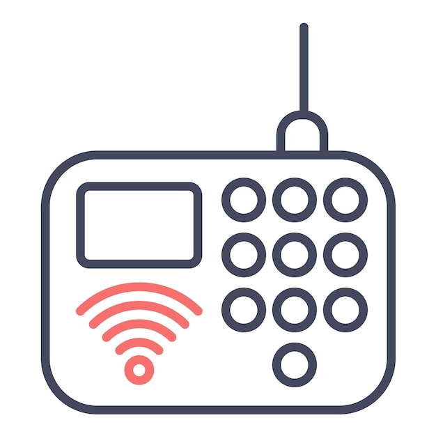 Estilo de ilustración vectorial de intercomunicación