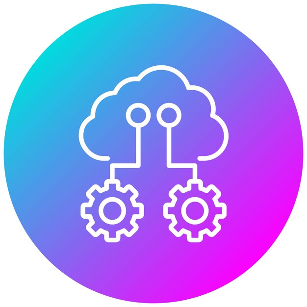 Estilo de ilustración vectorial de la interfaz de la nube