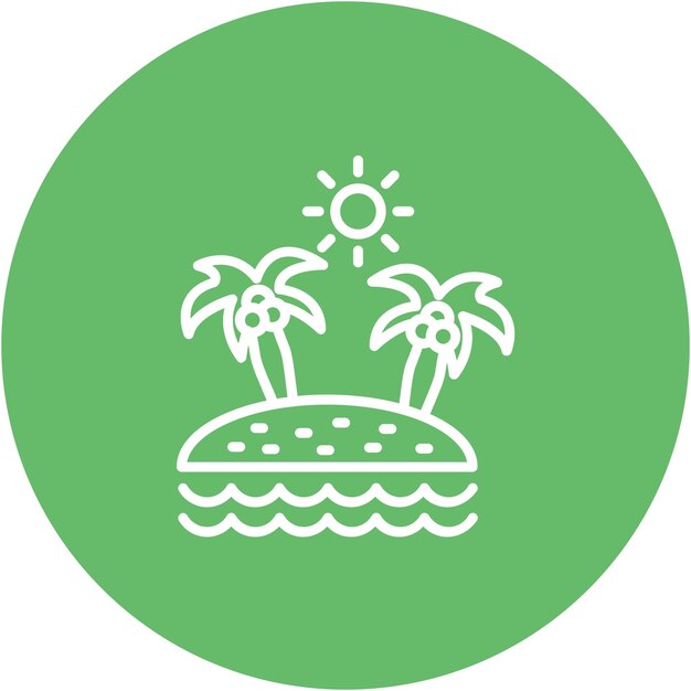 Estilo de ilustración vectorial de la isla de Palm