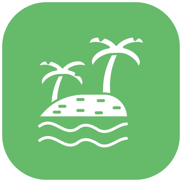 Estilo de ilustración vectorial de la isla de Palm